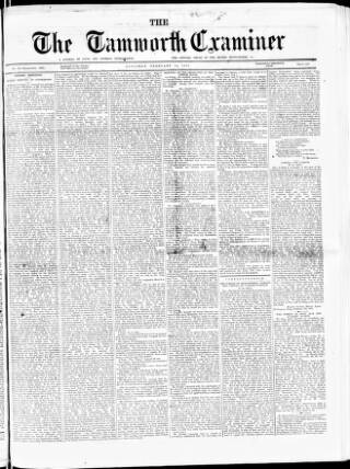 cover page of Tamworth Miners' Examiner and Working Men's Journal published on February 13, 1875