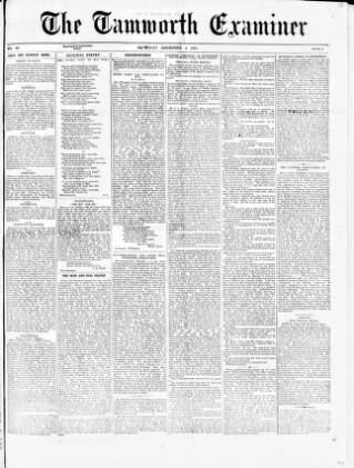 cover page of Tamworth Miners' Examiner and Working Men's Journal published on December 4, 1875