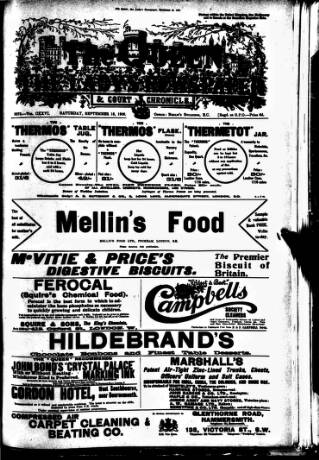 cover page of The Queen published on September 18, 1909