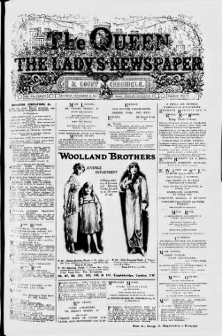 cover page of The Queen published on November 15, 1913