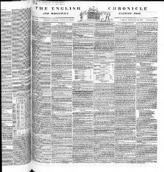 cover page of English Chronicle and Whitehall Evening Post published on September 18, 1838