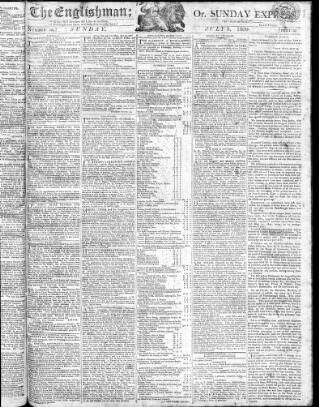 cover page of Englishman published on July 6, 1806