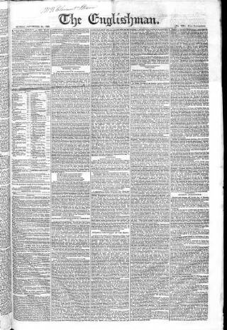 cover page of Englishman published on November 30, 1828