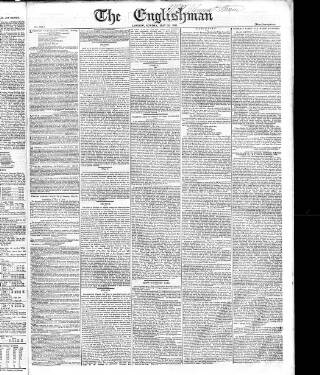 cover page of Englishman published on May 29, 1831