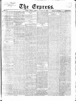 cover page of Express (London) published on November 15, 1864