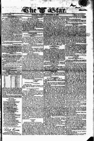 cover page of Star (London) published on September 18, 1827