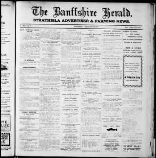 cover page of Banffshire Herald published on February 28, 1931