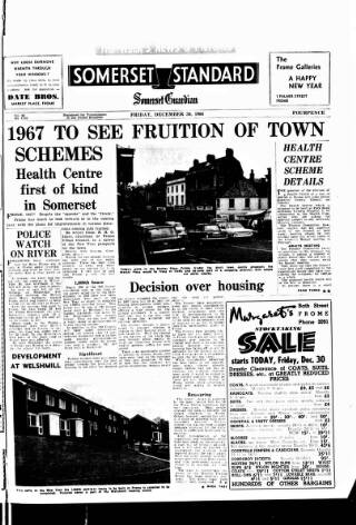 cover page of Somerset Standard published on December 30, 1966