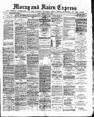 cover page of Northern Scot and Moray & Nairn Express published on July 6, 1889