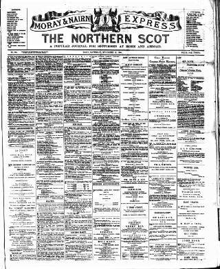 cover page of Northern Scot and Moray & Nairn Express published on November 15, 1890