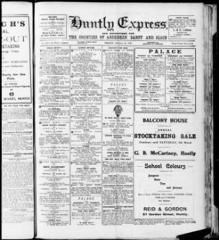 cover page of Huntly Express published on February 28, 1930