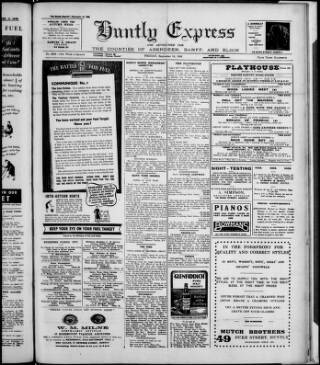 cover page of Huntly Express published on September 18, 1942