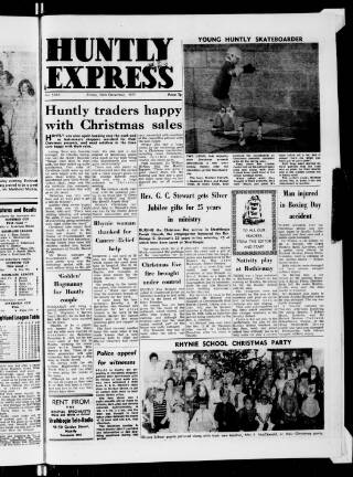 cover page of Huntly Express published on December 30, 1977