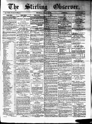 cover page of Stirling Observer published on February 28, 1884