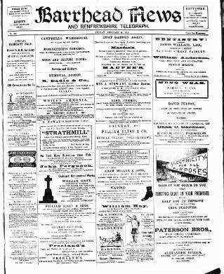 cover page of Barrhead News published on February 28, 1913
