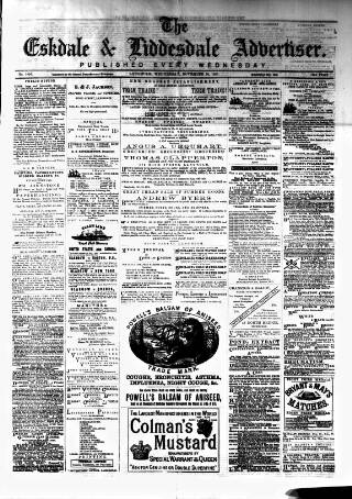 cover page of Eskdale and Liddesdale Advertiser published on November 30, 1881