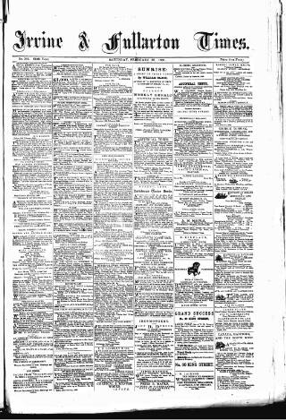 cover page of Irvine Times published on February 28, 1880