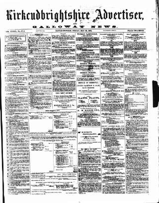 cover page of Galloway News and Kirkcudbrightshire Advertiser published on May 29, 1891