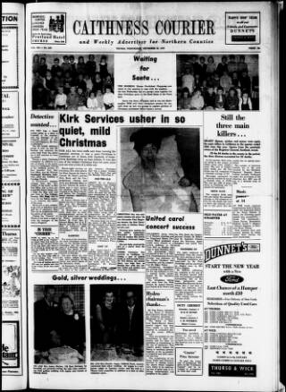 cover page of Caithness Courier published on December 30, 1970