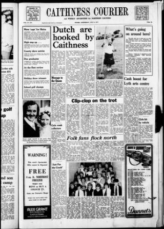 cover page of Caithness Courier published on July 6, 1977