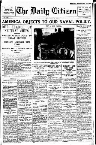 cover page of Daily Citizen (Manchester) published on December 30, 1914