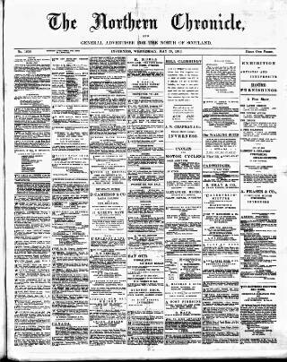 cover page of Northern Chronicle and General Advertiser for the North of Scotland published on May 29, 1912