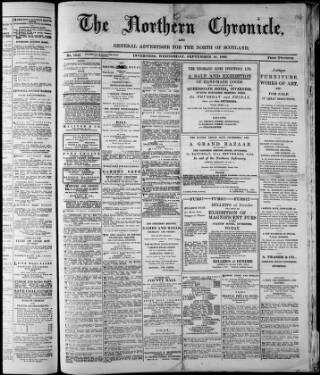 cover page of Northern Chronicle and General Advertiser for the North of Scotland published on September 18, 1929