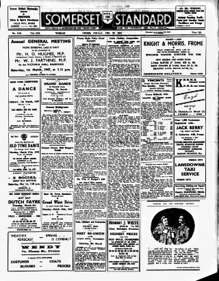 cover page of Somerset Standard published on February 28, 1947