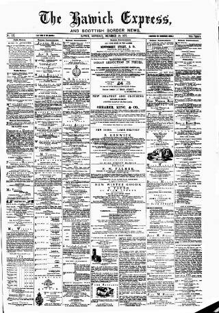 cover page of Hawick Express published on December 30, 1876