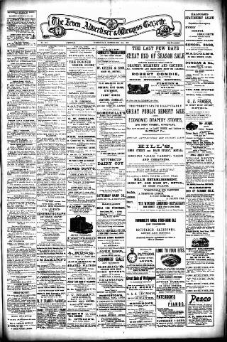 cover page of Leven Advertiser & Wemyss Gazette published on September 18, 1907