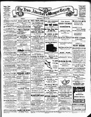 cover page of Leven Advertiser & Wemyss Gazette published on July 6, 1910