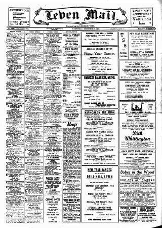 cover page of Leven Mail published on December 30, 1953