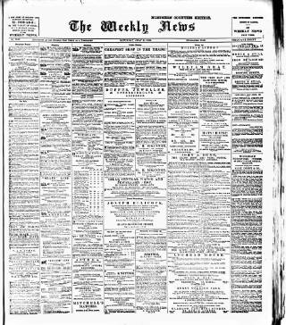 cover page of Aberdeen Weekly News published on July 6, 1889