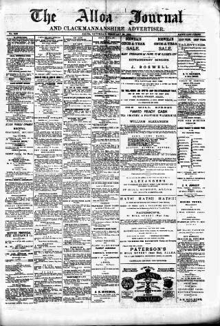 cover page of Alloa Journal published on February 28, 1880