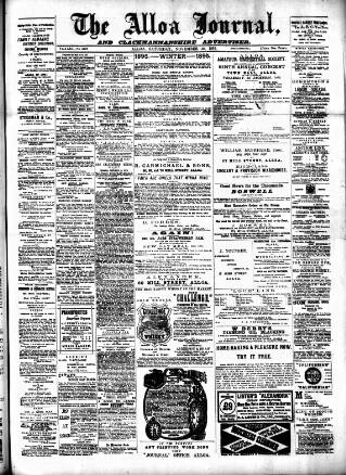 cover page of Alloa Journal published on November 30, 1895