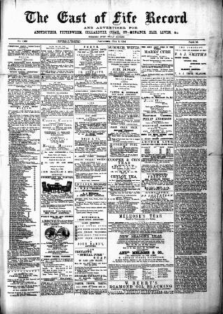 cover page of East of Fife Record published on July 6, 1894