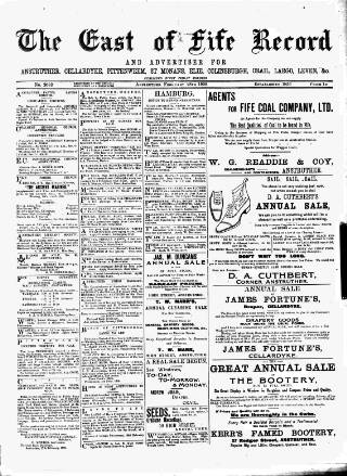 cover page of East of Fife Record published on February 28, 1908
