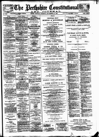 cover page of Perthshire Constitutional & Journal published on November 30, 1896