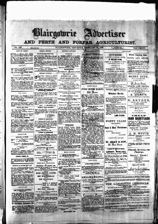cover page of Blairgowrie Advertiser published on February 28, 1880