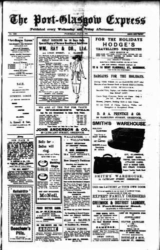 cover page of Port-Glasgow Express published on July 6, 1921