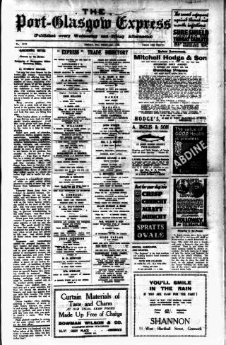 cover page of Port-Glasgow Express published on February 28, 1936
