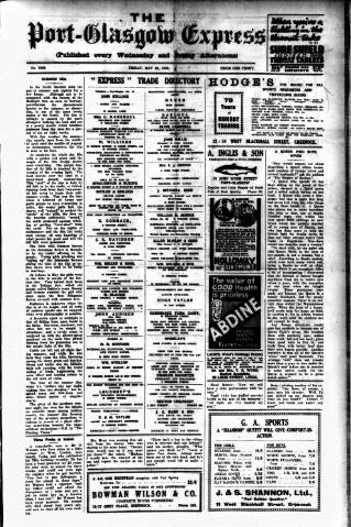 cover page of Port-Glasgow Express published on May 29, 1936
