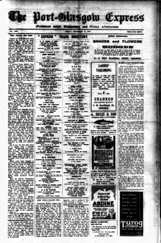 cover page of Port-Glasgow Express published on September 18, 1936