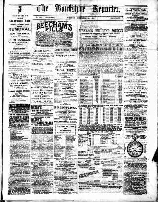 cover page of Banffshire Reporter published on November 30, 1892