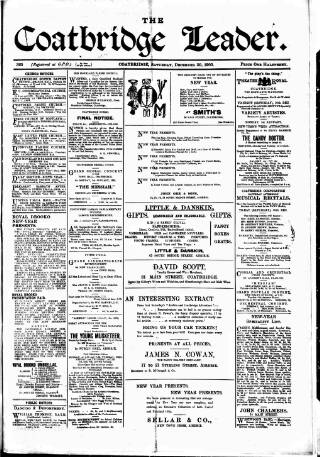 cover page of Coatbridge Leader published on December 30, 1905