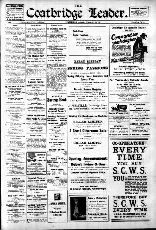cover page of Coatbridge Leader published on February 28, 1931