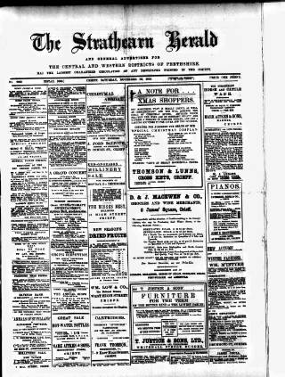 cover page of Strathearn Herald published on November 30, 1912