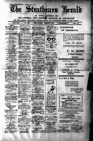 cover page of Strathearn Herald published on December 30, 1944