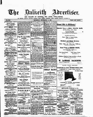 cover page of Dalkeith Advertiser published on November 15, 1917