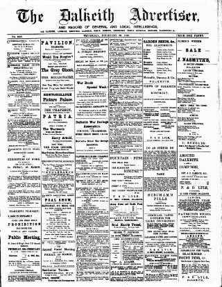 cover page of Dalkeith Advertiser published on February 28, 1918